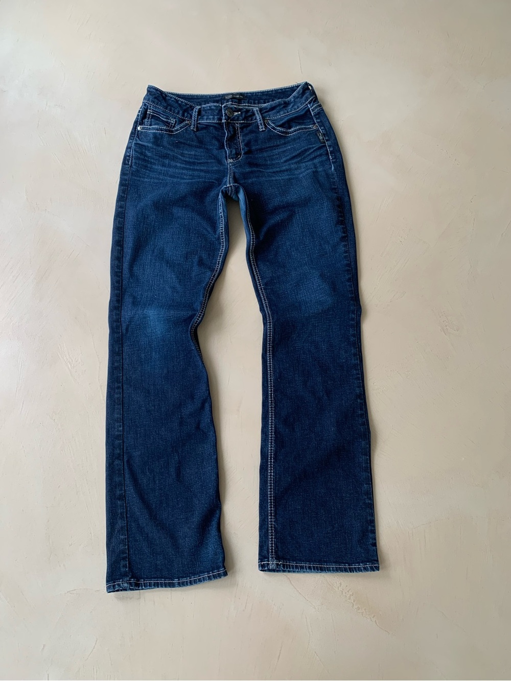 Silver Suki Jeans Women’s Slim Bootcut Thick Stitch